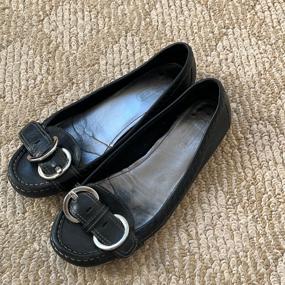 Coach leather flats